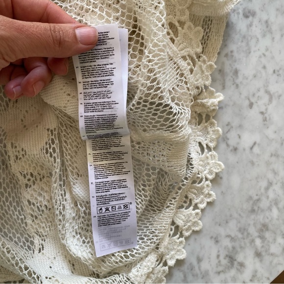 NWT Maje ECRU Leroi Crochet-trim Lace Top - Picture 4 of 11